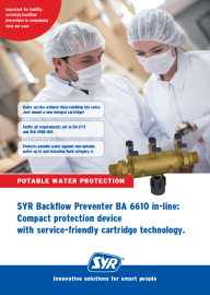 Backflow Preventer BA 6610 in-line: Compact protection device