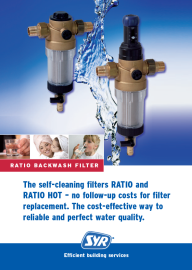 The self-cleaning filters RATIO and RATIO HOT - no follow up costs for filter replacement