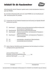 Infoblatt für die Hausbewohner