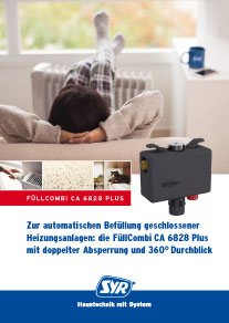 FüllCombi CA Plus 6828:
Heizungsbefüllung nach
DIN EN 1717
